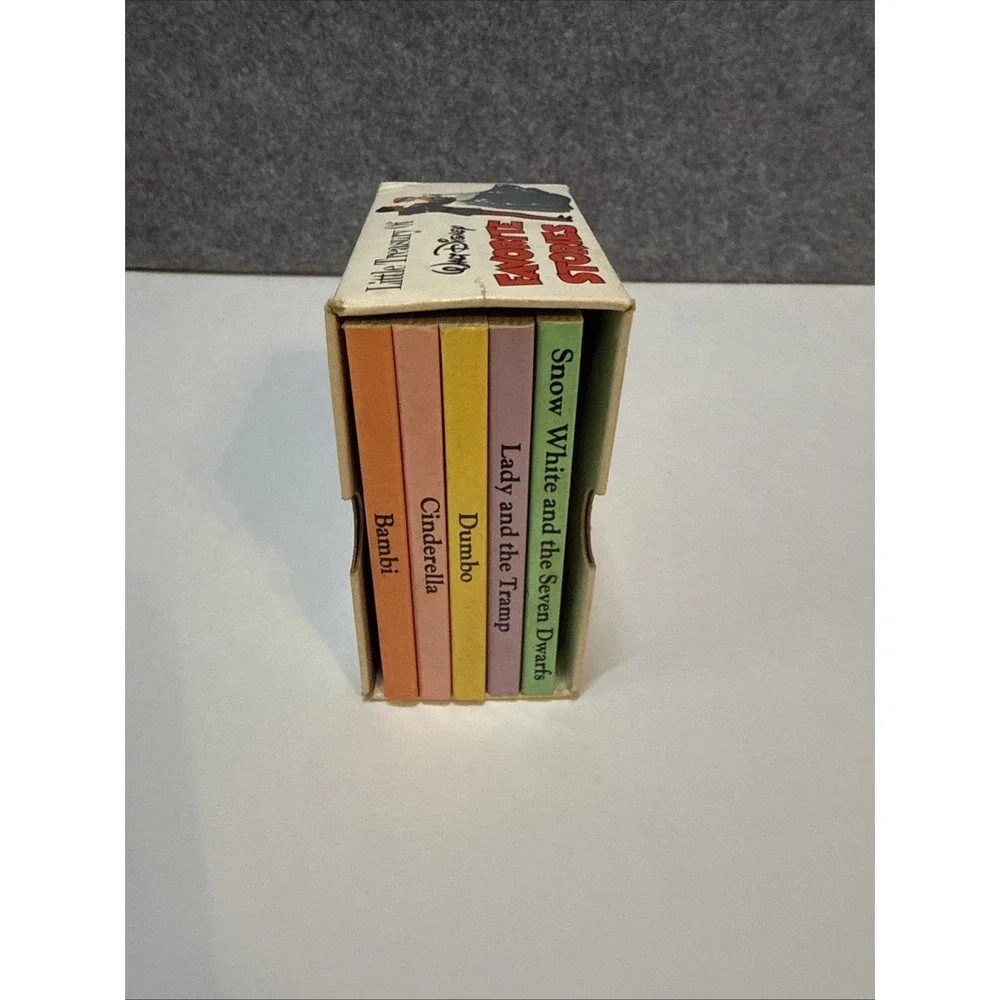 1986 Little Treasury of Walt Disney Favorite Stories 5 Books Only Set Incomplete